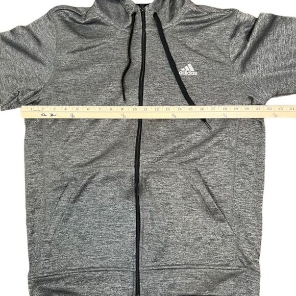 Adidas Climawarm Men's Tech Fleece Full Zip Hoodie Gray Size Medium - Picture 5 of 12
